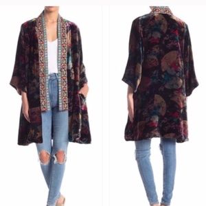 JOHNNY WAS Fusai Velvet Kimono sz M NWOT!